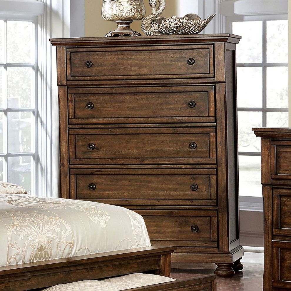 Acacia walnut/oak wood finish chest by Furniture of America
