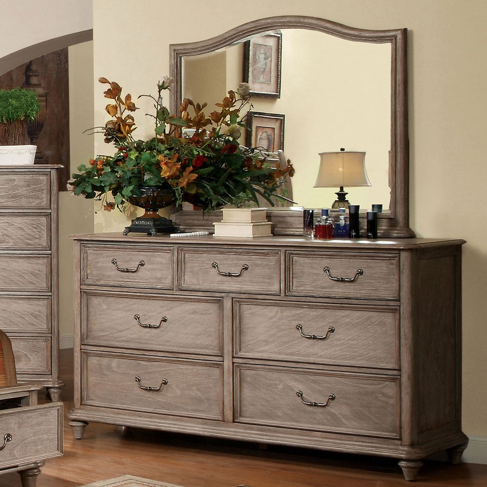Transitional rustic natural tone dresser by Furniture of America