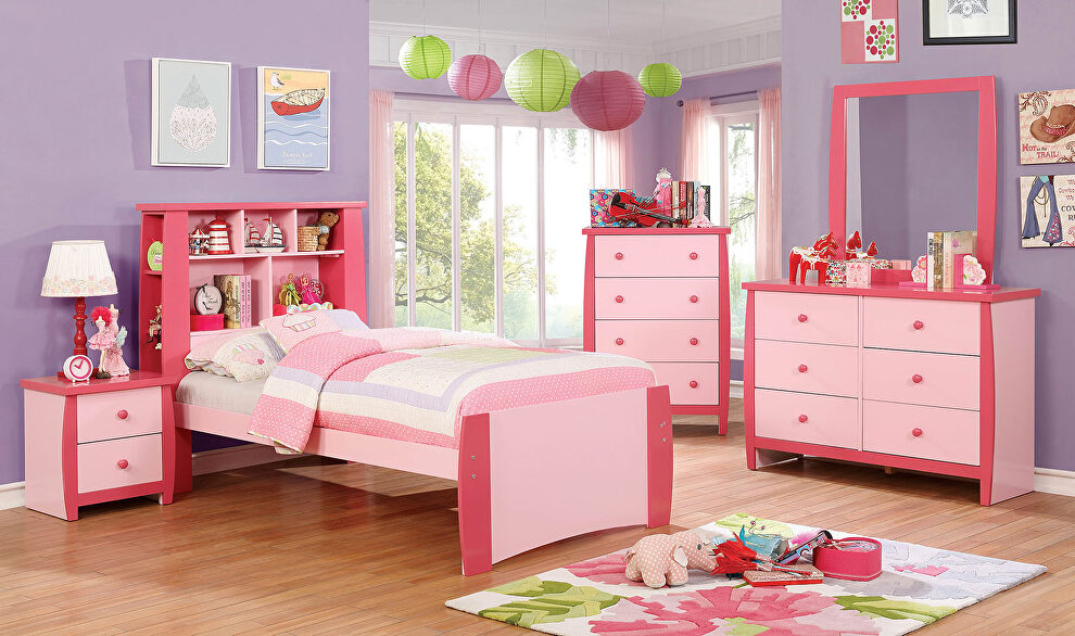 Two toned design transitional youth bedroom by Furniture of America