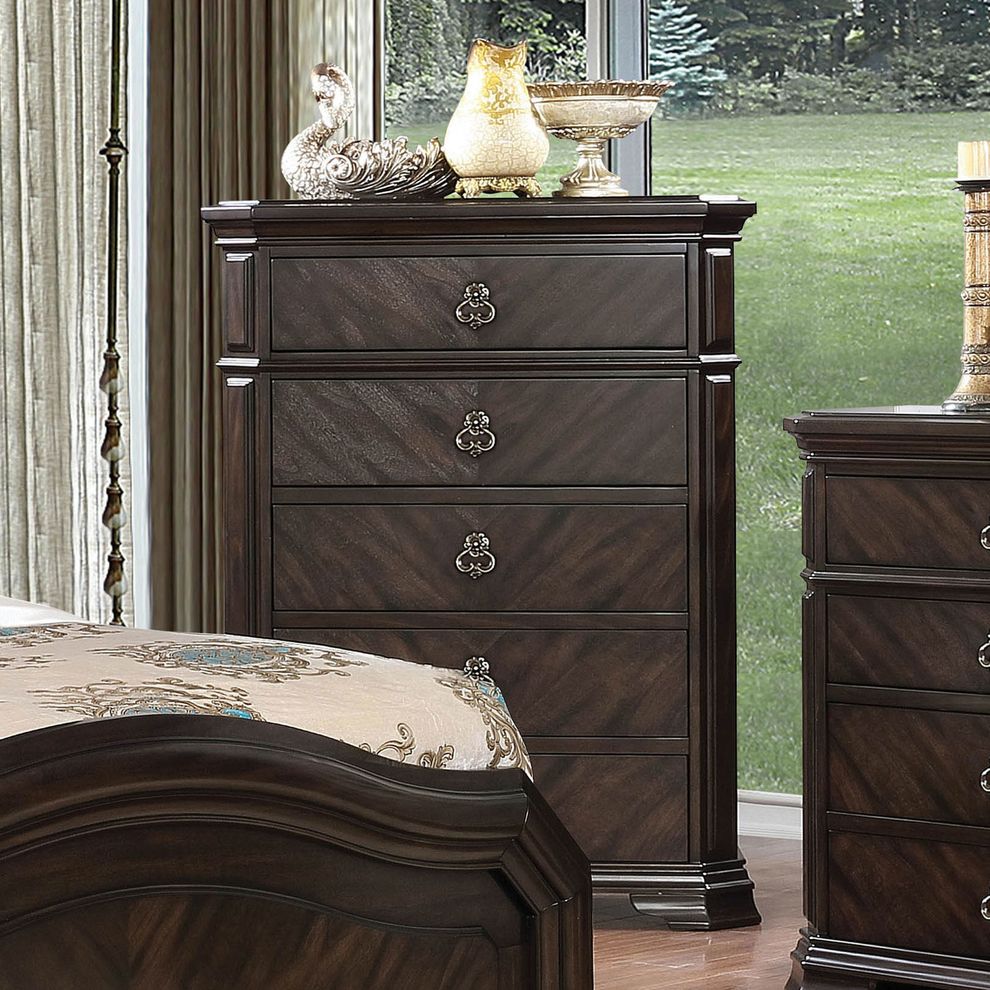 Espresso traditional style chest by Furniture of America