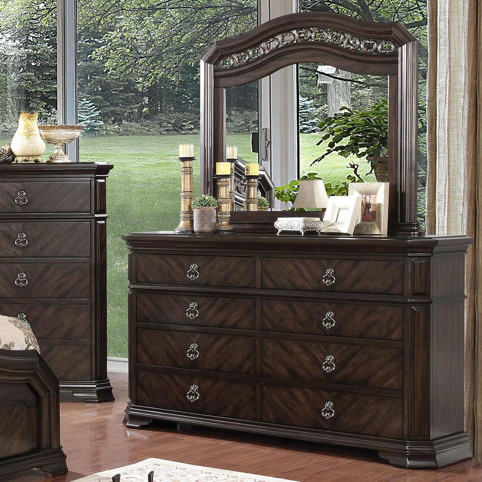 Espresso traditional style dresser by Furniture of America