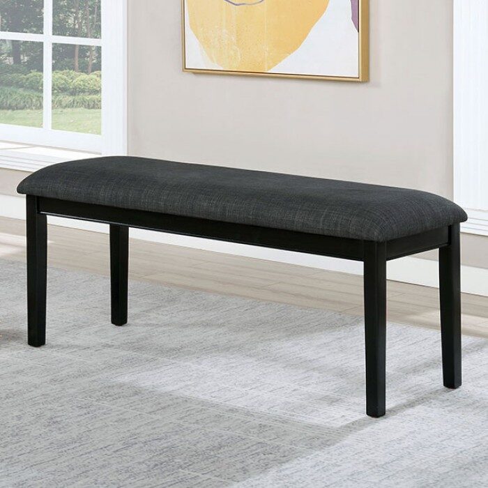 Black/ gray finish bench by Furniture of America