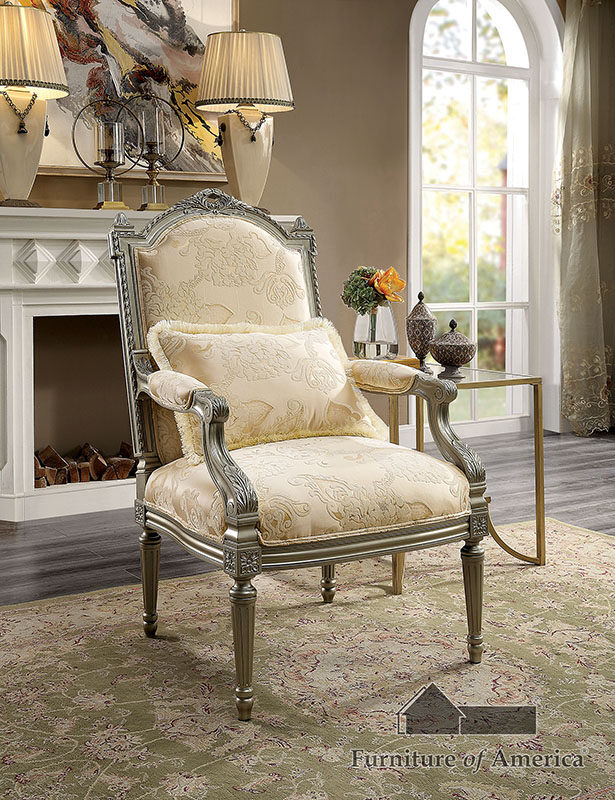 Ornate details transitional chair by Furniture of America