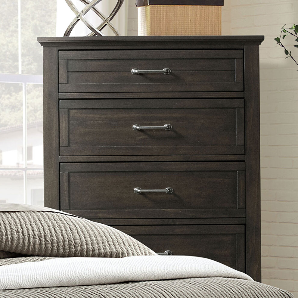 Walnut paneled design transitional chest by Furniture of America