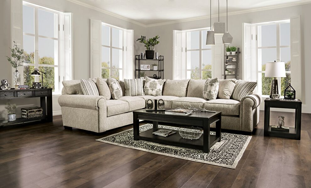 Beautiful combination of fashion and comfort dynamic sectional sofa by Furniture of America