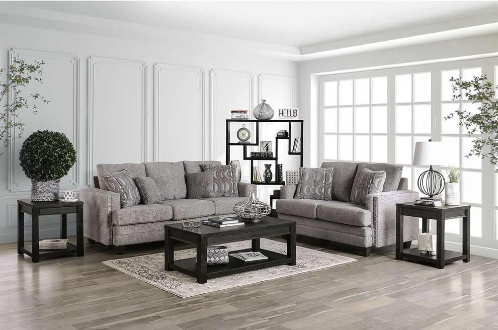 Light Gray Contemporary US-made Sofa by Furniture of America