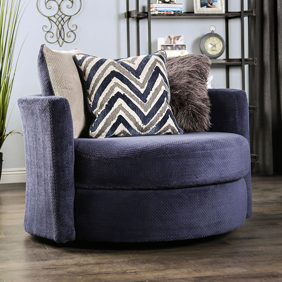 Marvelous and wildly unique 'z' pattern fabric chair by Furniture of America