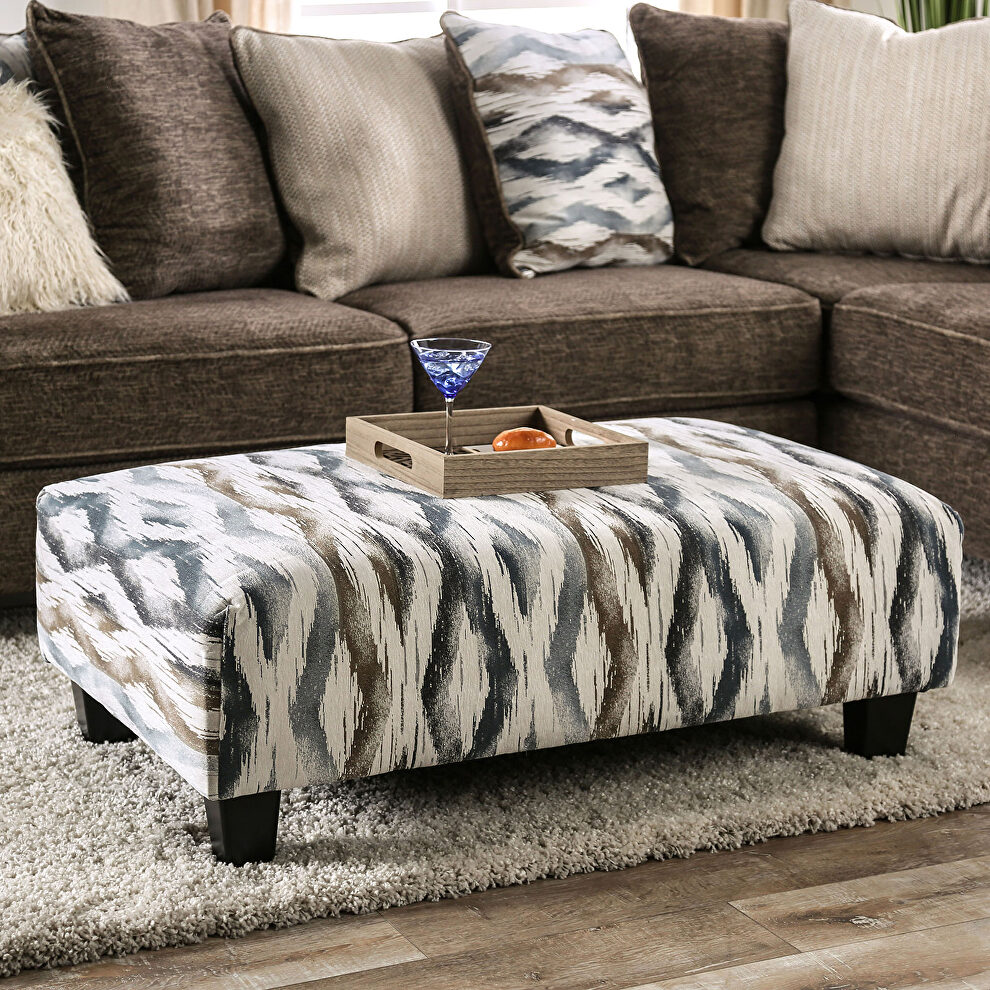 Wild design-printed ottoman by Furniture of America