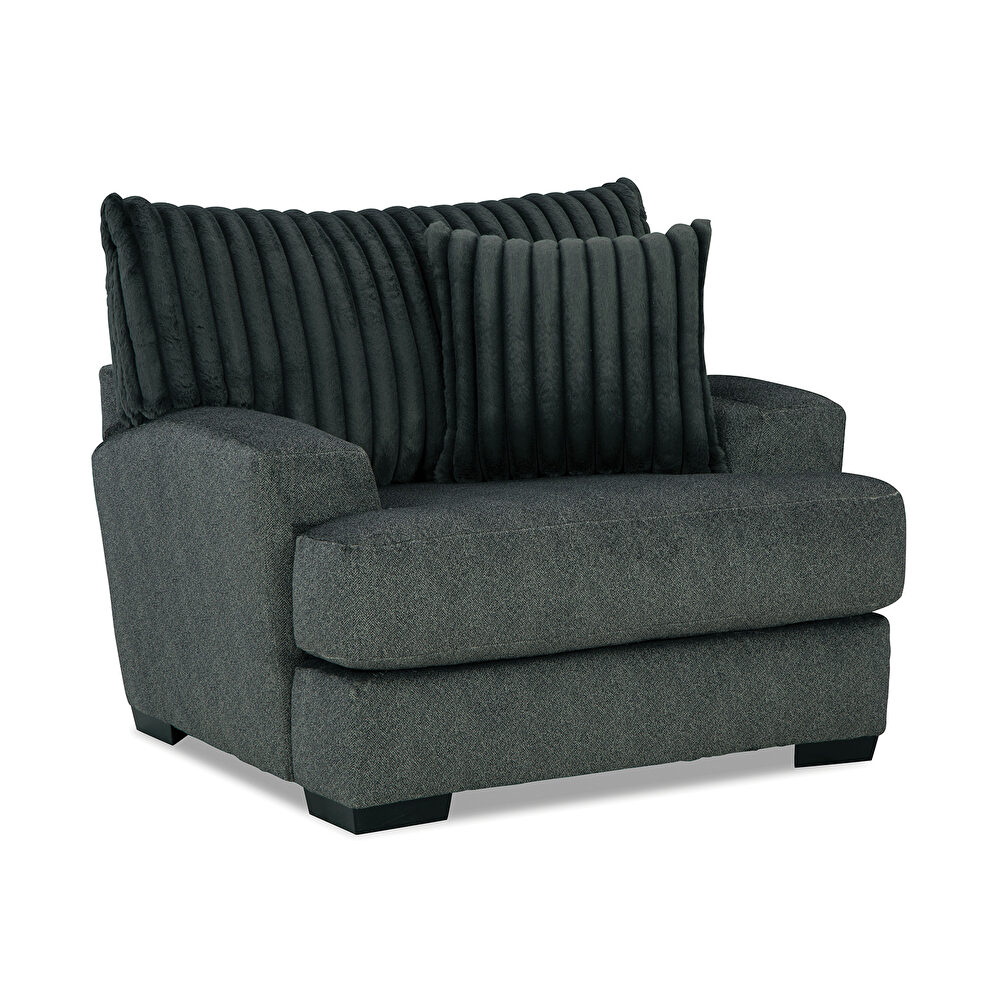 Gray gunmetal transitional chair made in us by Furniture of America
