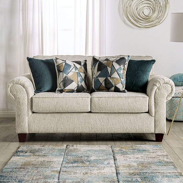Softness and warmth chenille fabric loveseat by Furniture of America