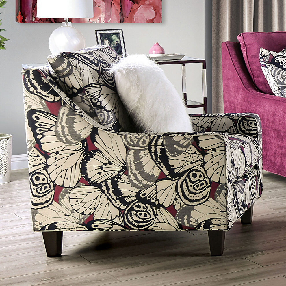 Refreshingly modern design fabric chair by Furniture of America