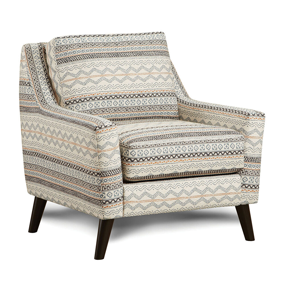 Tribal multi fabric upholstery chair by Furniture of America
