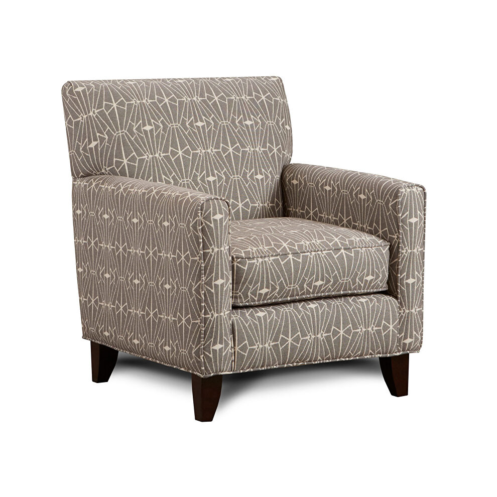 Gray/pattern contemporary chair, crystal pattern by Furniture of America