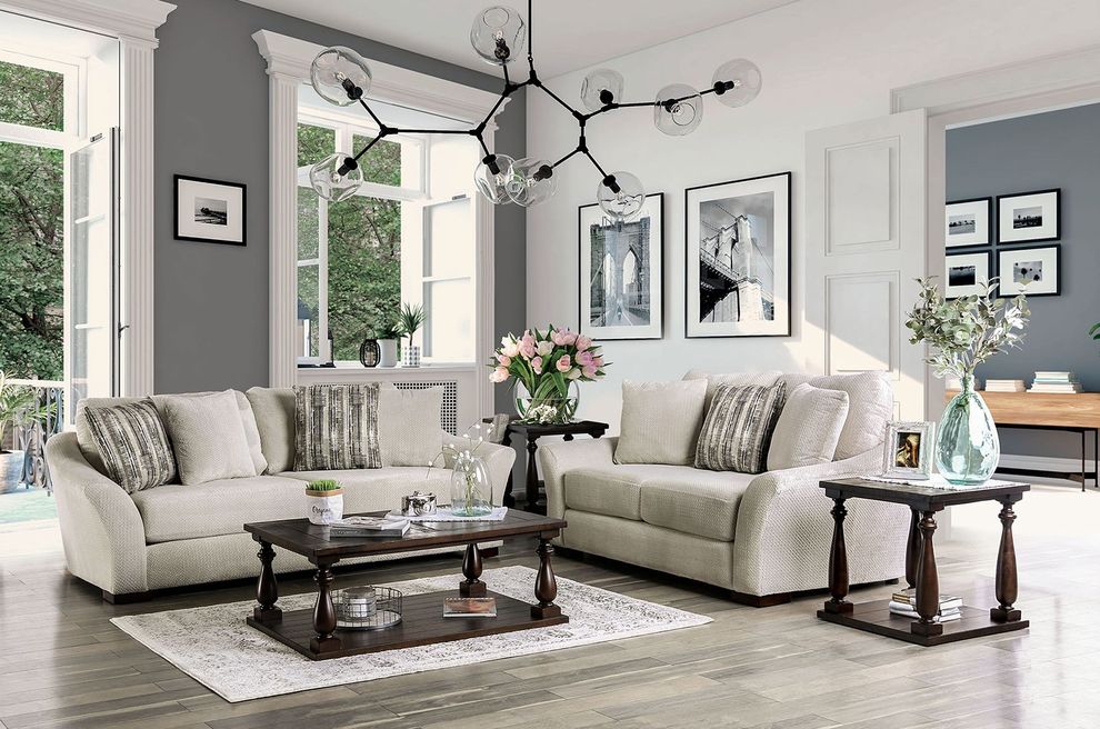 Gray Oversized Contemporary Sofa made in US by Furniture of America