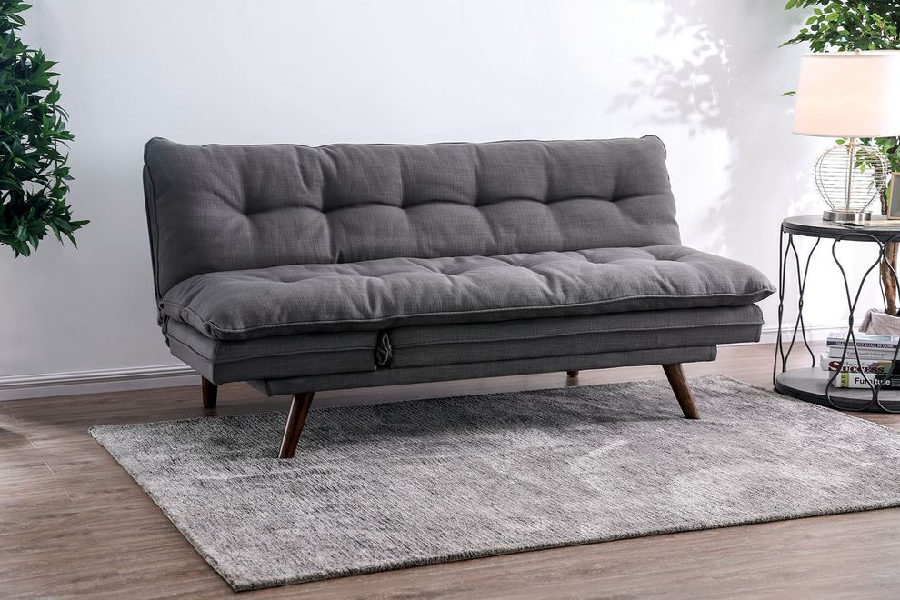 Mid-century design gray sofa bed by Furniture of America