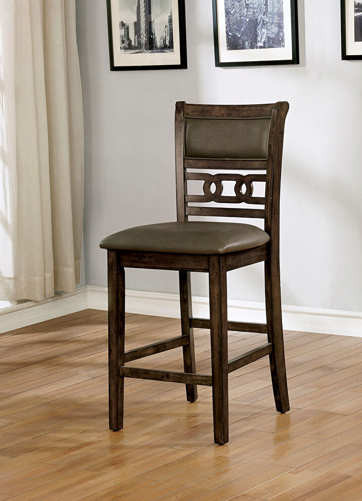 Padded leatherette seat & back counter height dining chair by Furniture of America