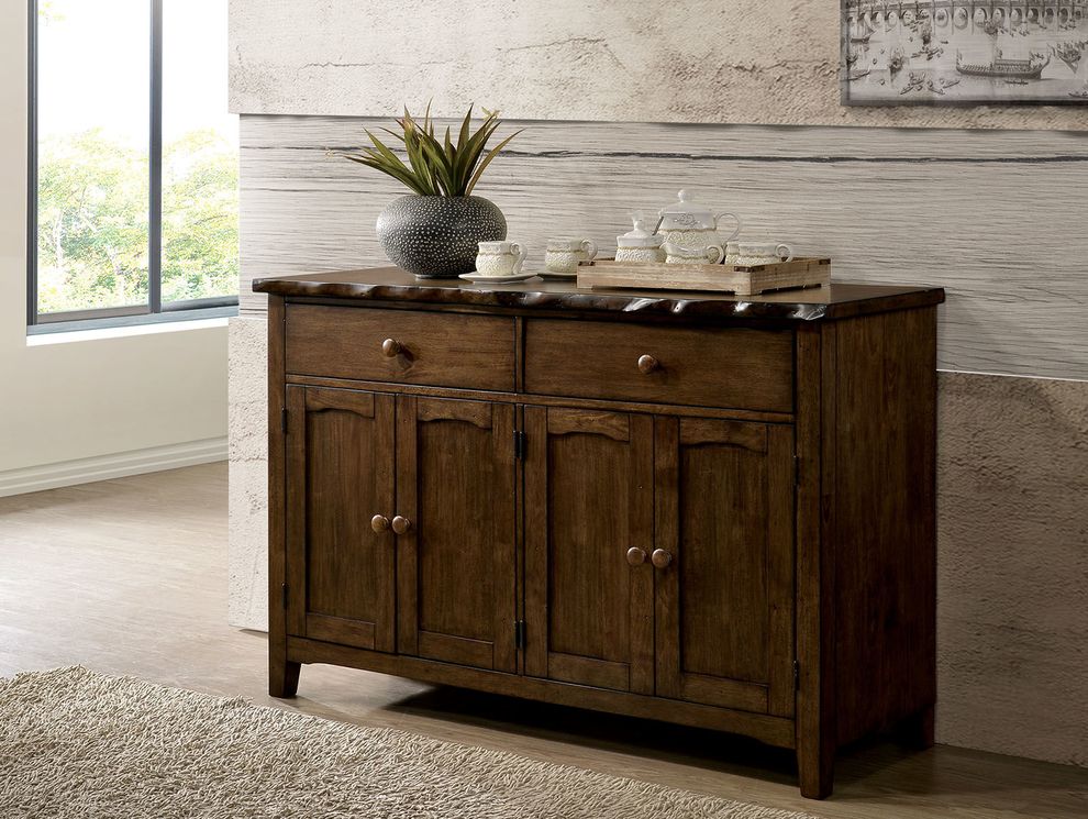Distressed wood server / buffet by Furniture of America