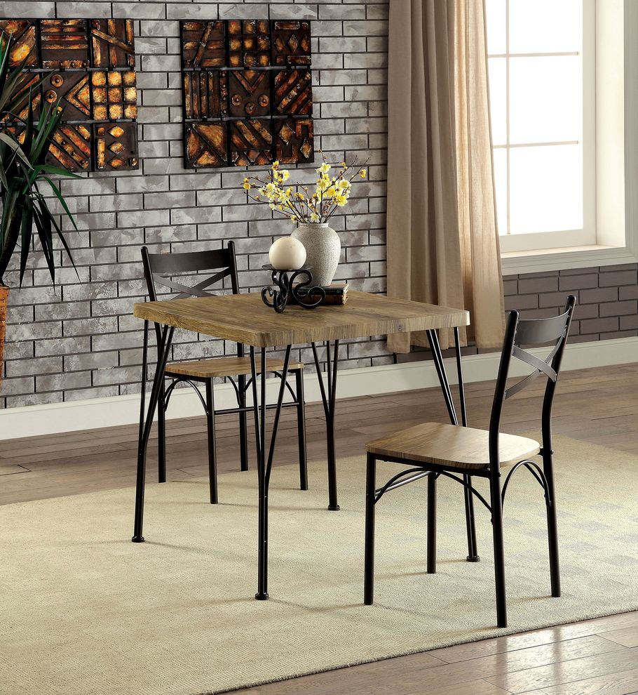 Bar style gray/dark bronze 3pcs set by Furniture of America