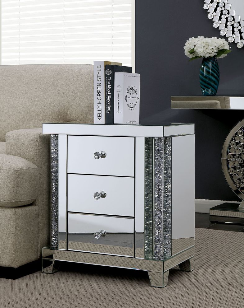 Mirrored display / console / nightstand by Furniture of America