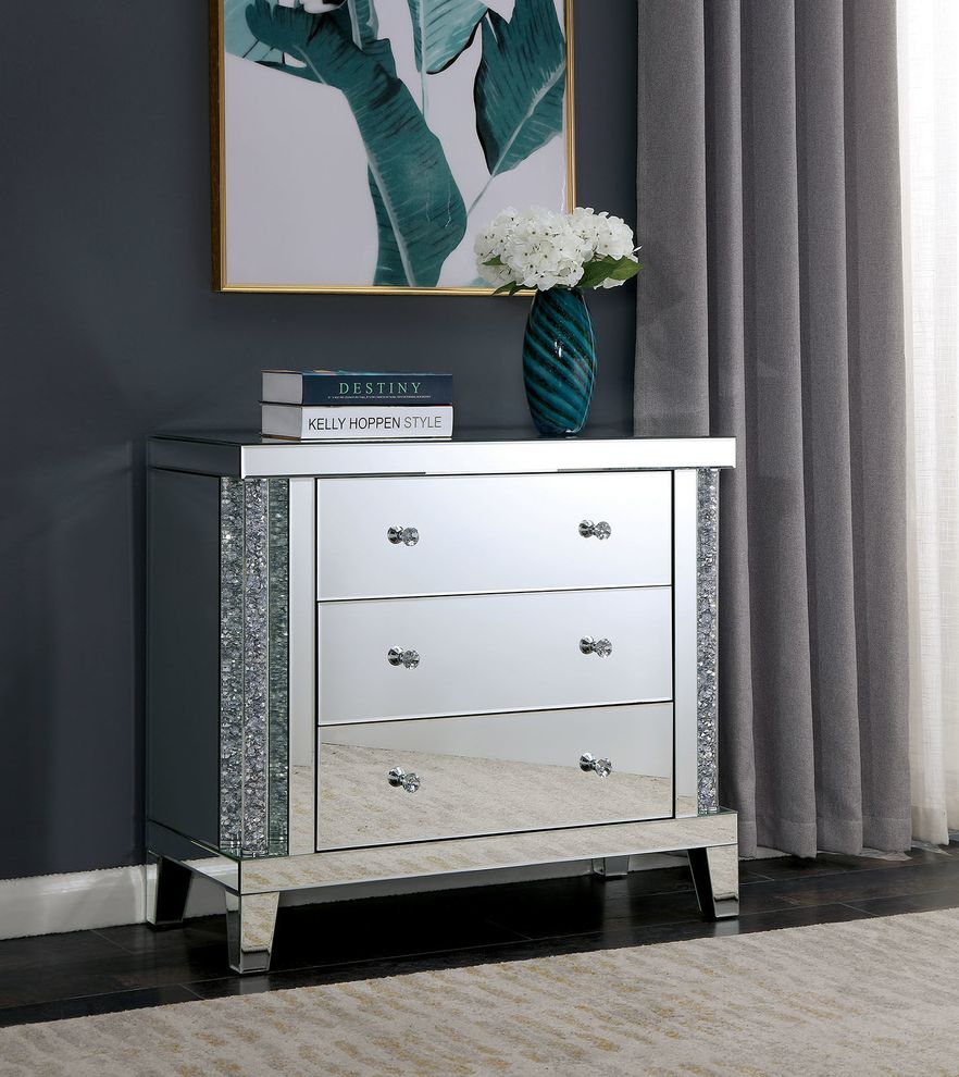 Glass/mirrored display unit / console by Furniture of America