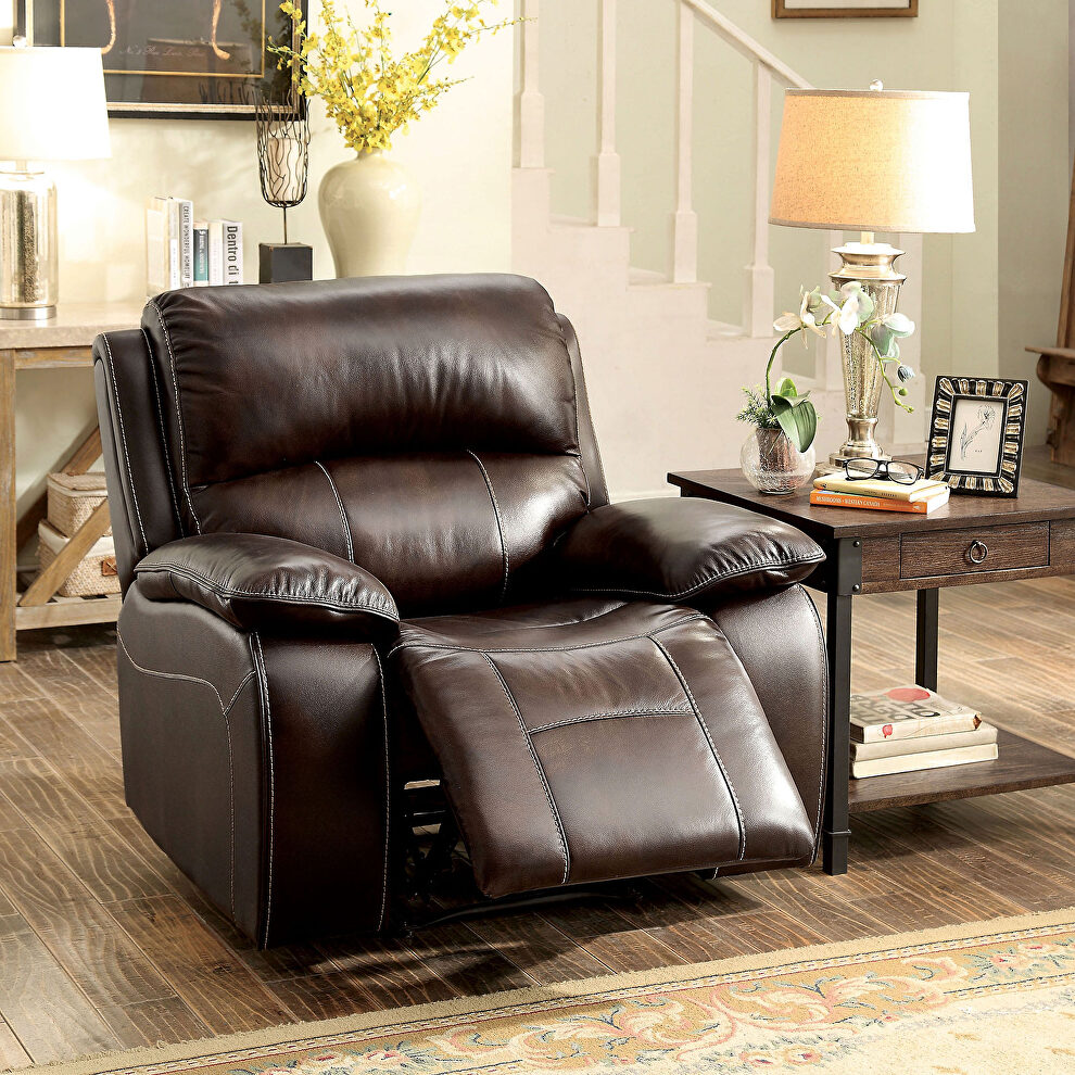 Superior comfort and relaxation recliner chair by Furniture of America