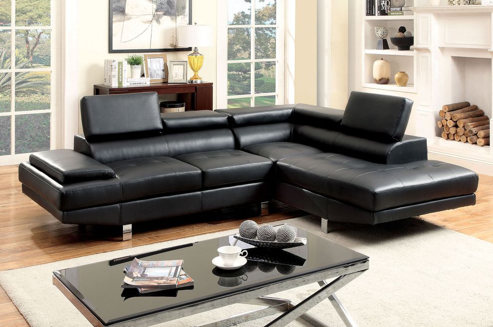 2pcs sectional in contemporary style by Furniture of America