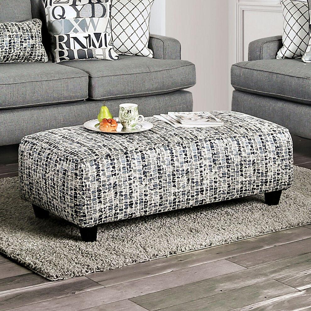 Pattern transitional ottoman by Furniture of America