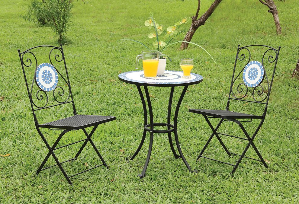 3pcs table and chairs patio set by Furniture of America