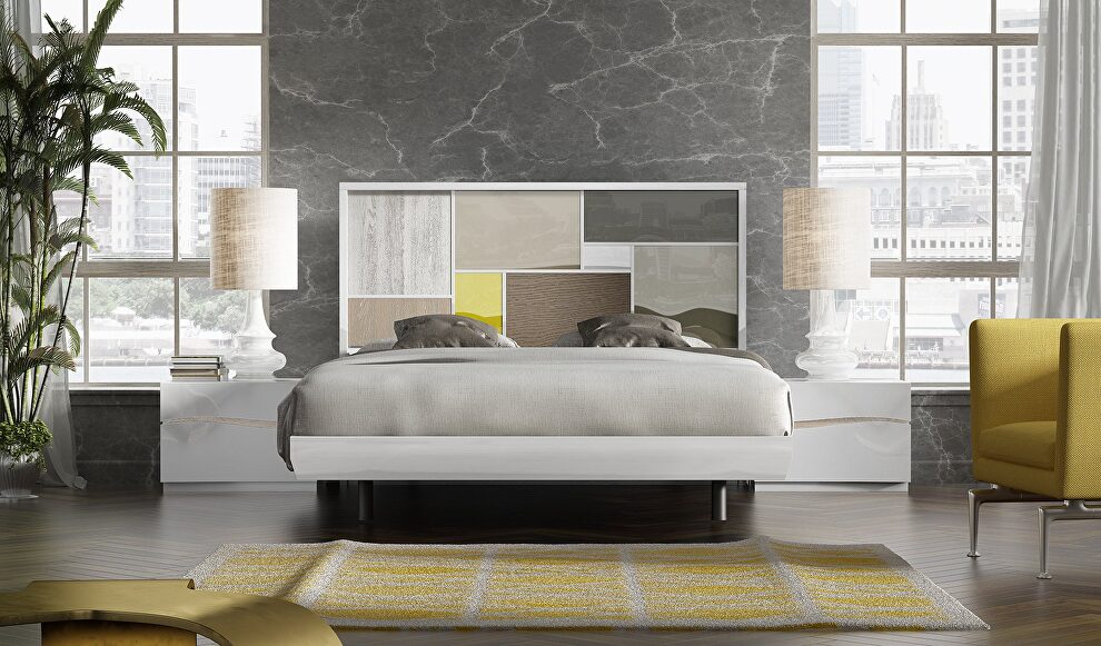 Spain-made special order contemporary king bed by Fenicia Spain