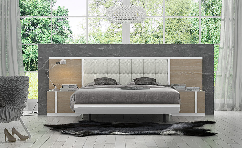 Exceptional special order low-profile king bed by Fenicia Spain
