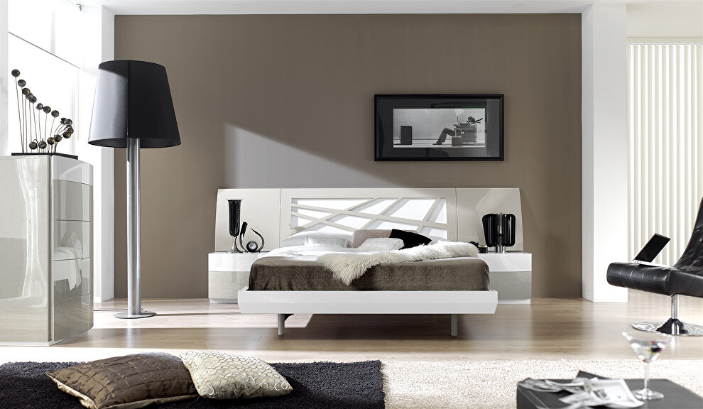 Special order low-profile contemporary bed by Fenicia Spain
