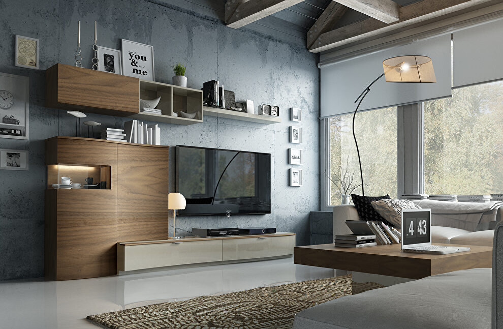 Special order contemporary wall-unit / entertainment center by Fenicia Spain