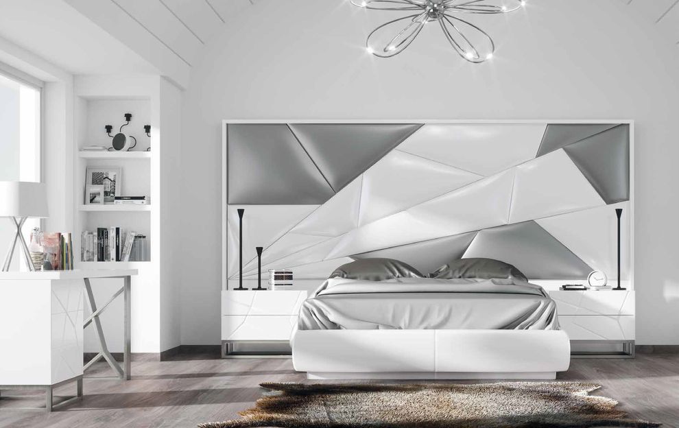 Contemporary platform bed in white / special order by Franco Spain
