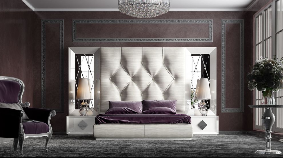 European Special Order Ultra-High Headboard Bed by Franco Spain