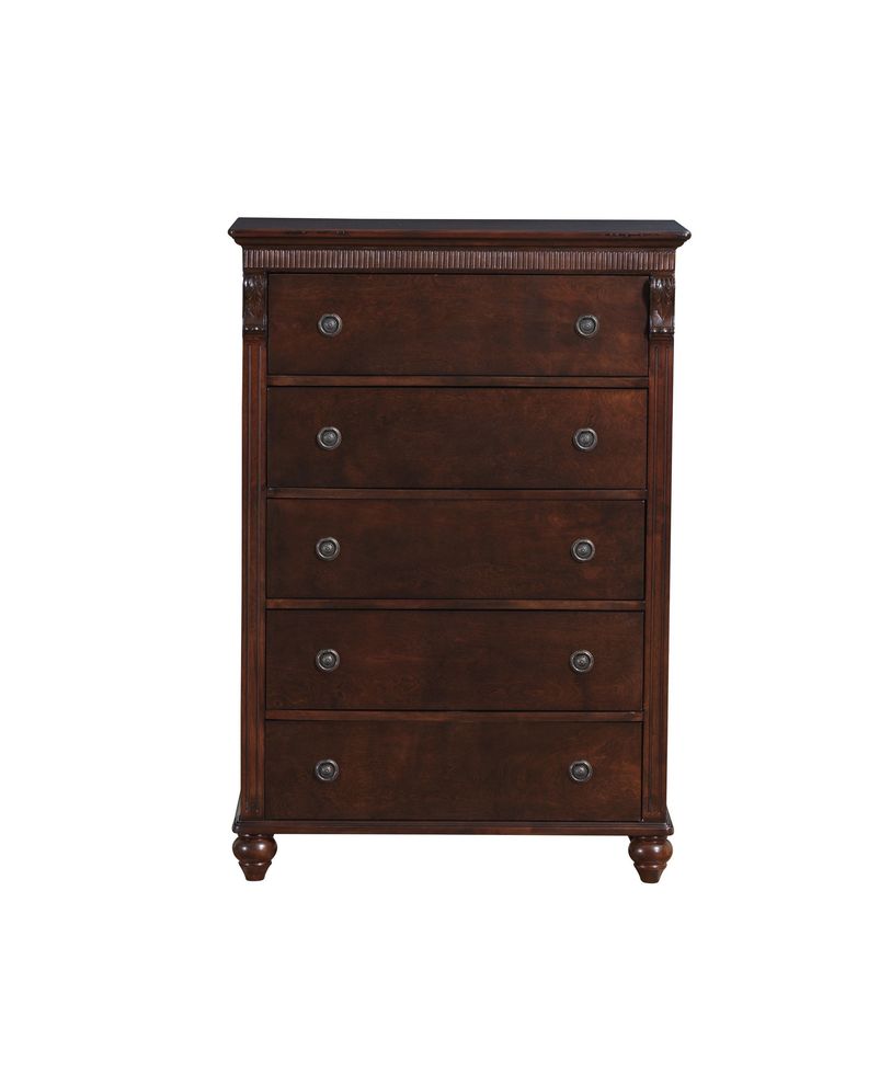 Classic mahogany finish style chest by Global