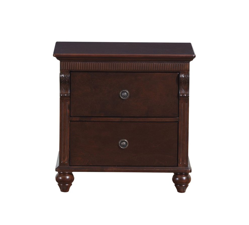 Classic mahogany finish style nightstand by Global