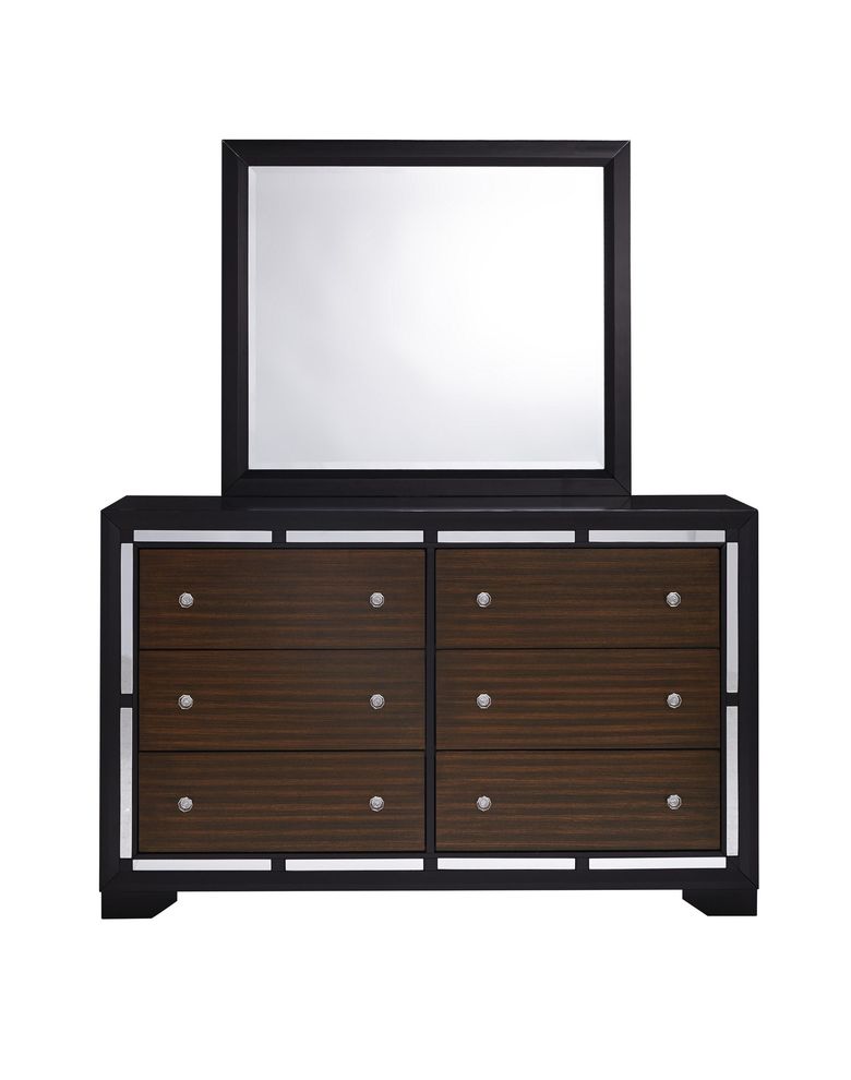 Brown/cherry two toned modern style dresser by Global