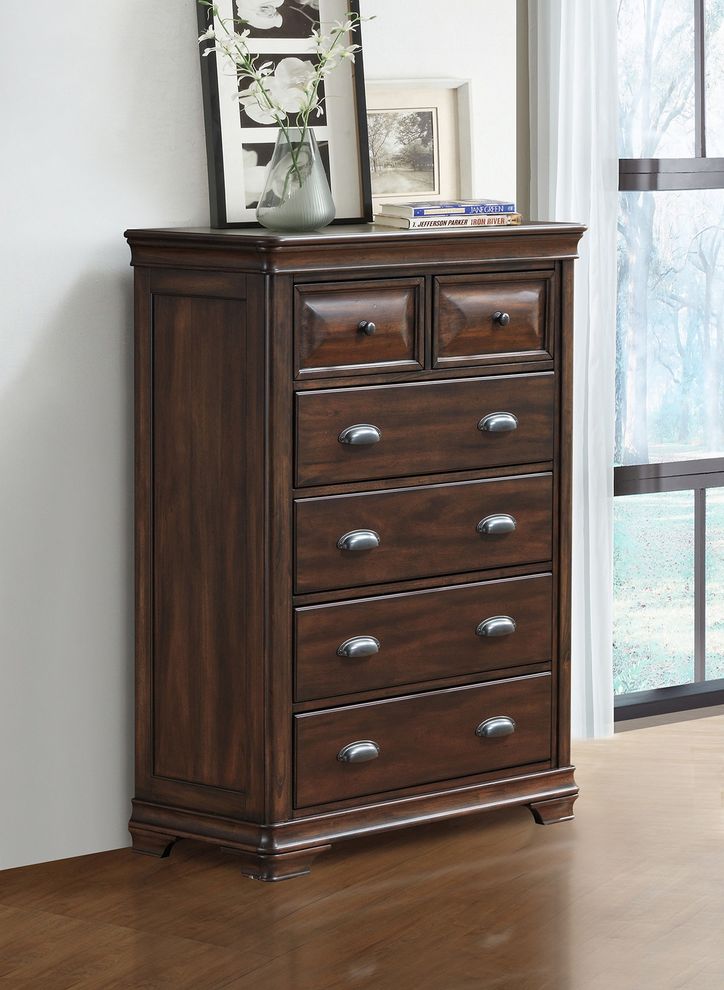 Rustic two-toned brown classic chest by Global