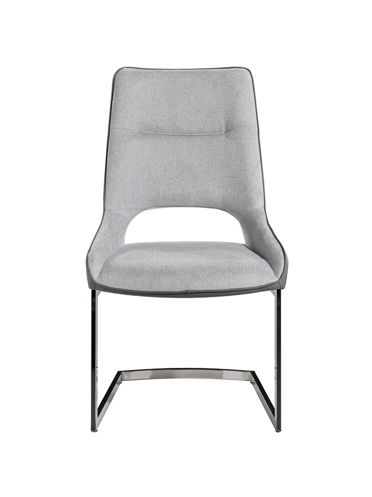 Contemporary gray / light gray dining chair by Global