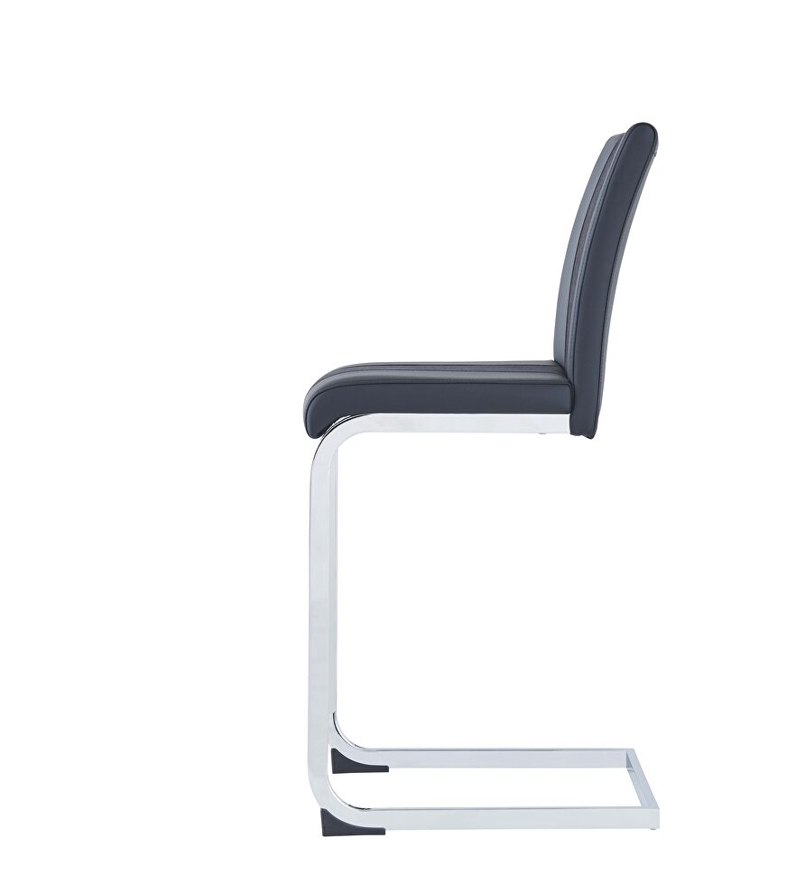 Set of 4 black bar stools by Global