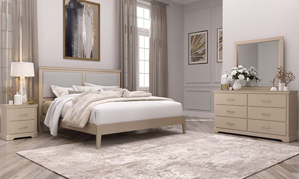 Champagne / gray simplistic style bedroom by Global