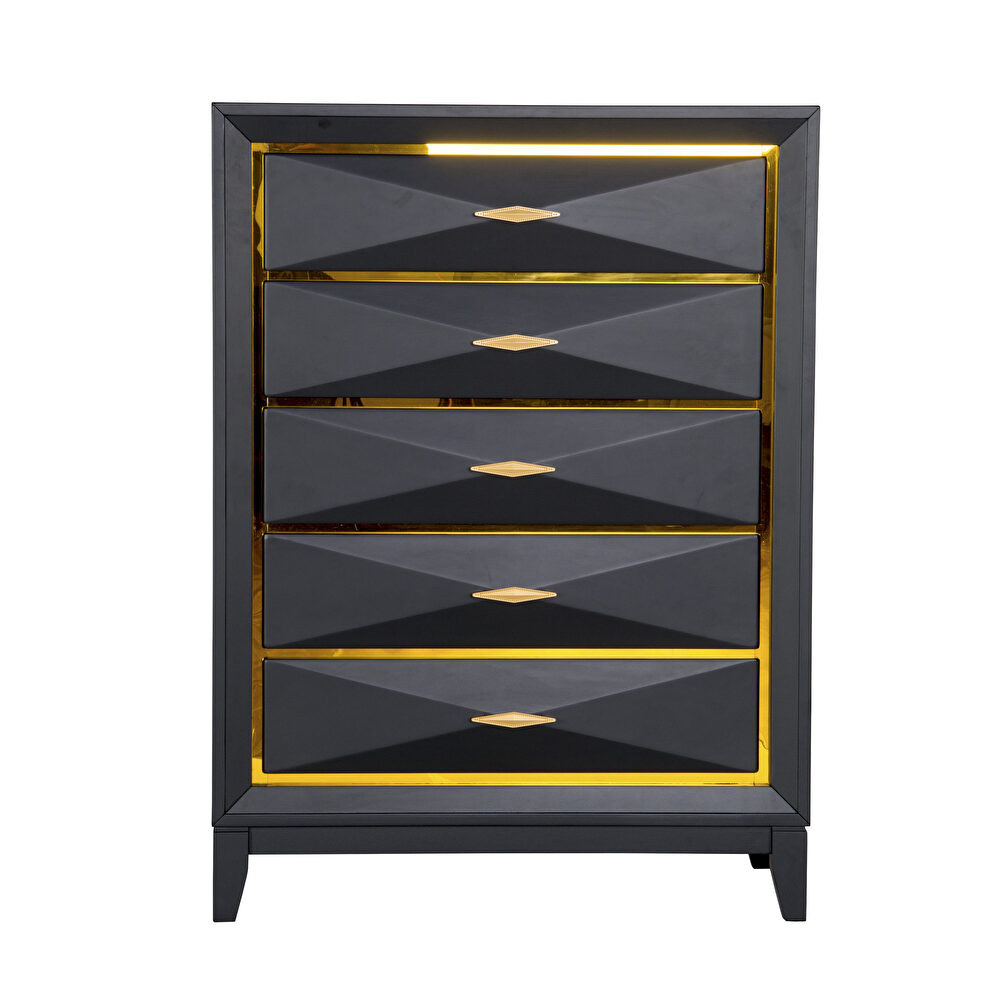 Black / gold dramatic stylish chest by Global