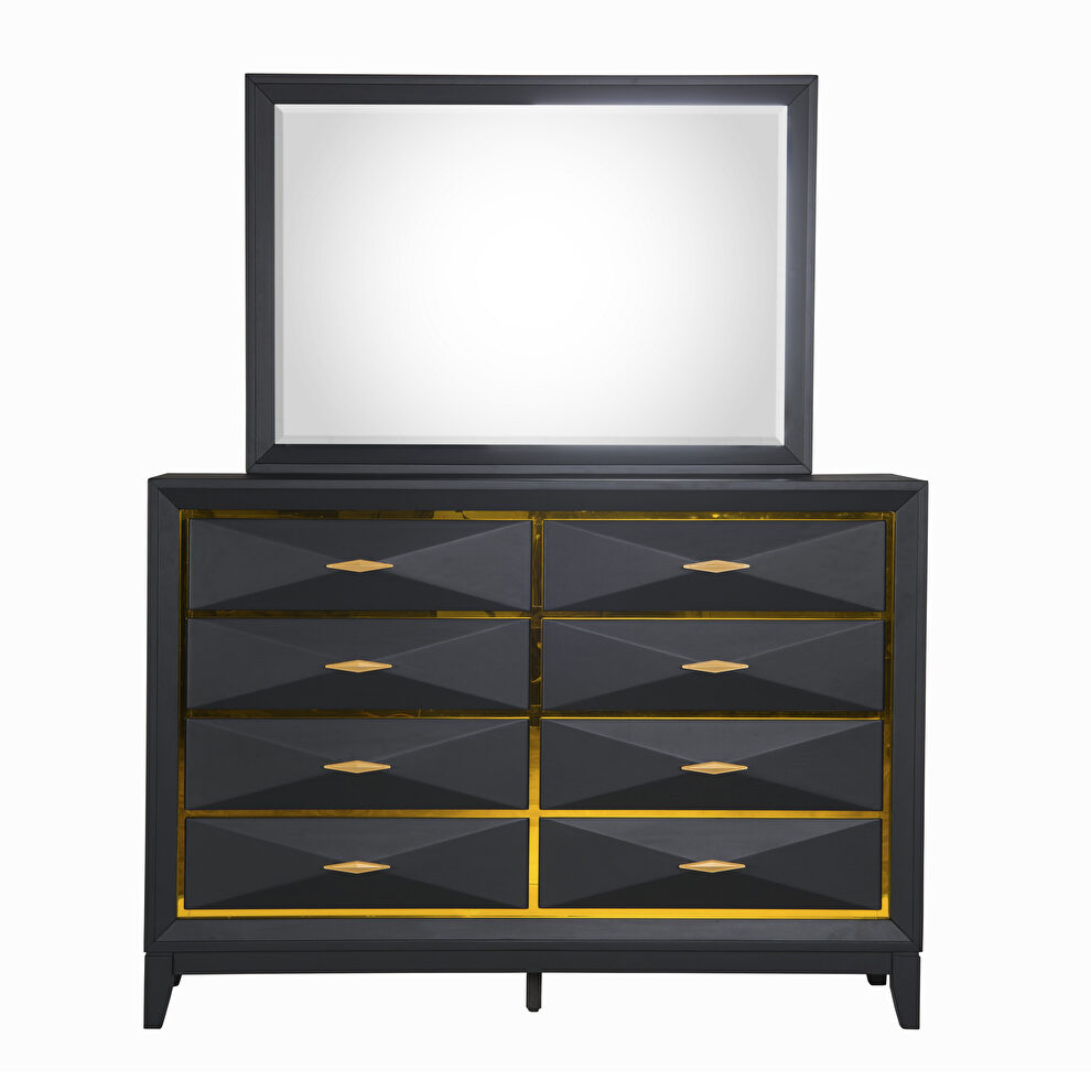 Black / gold dramatic stylish dresser by Global