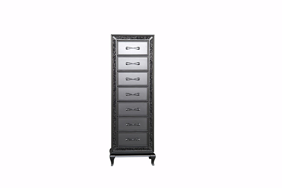 Contemporary gray glam style chest by Global