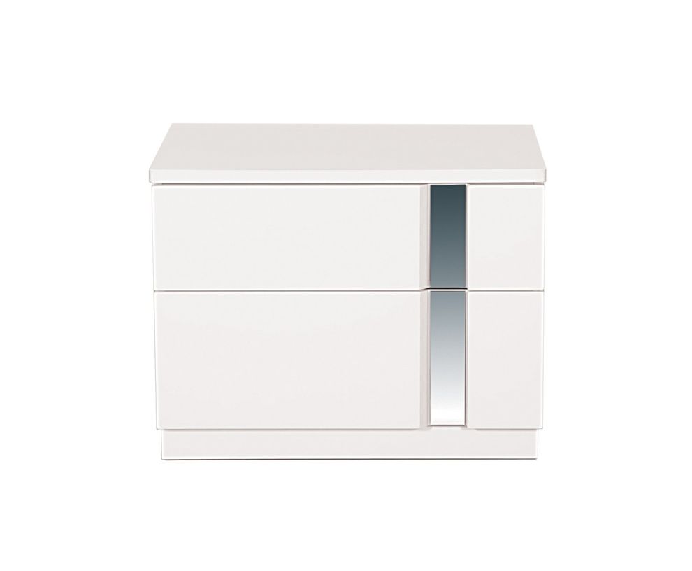 High-gloss modern lines contemporary nightstand by Global