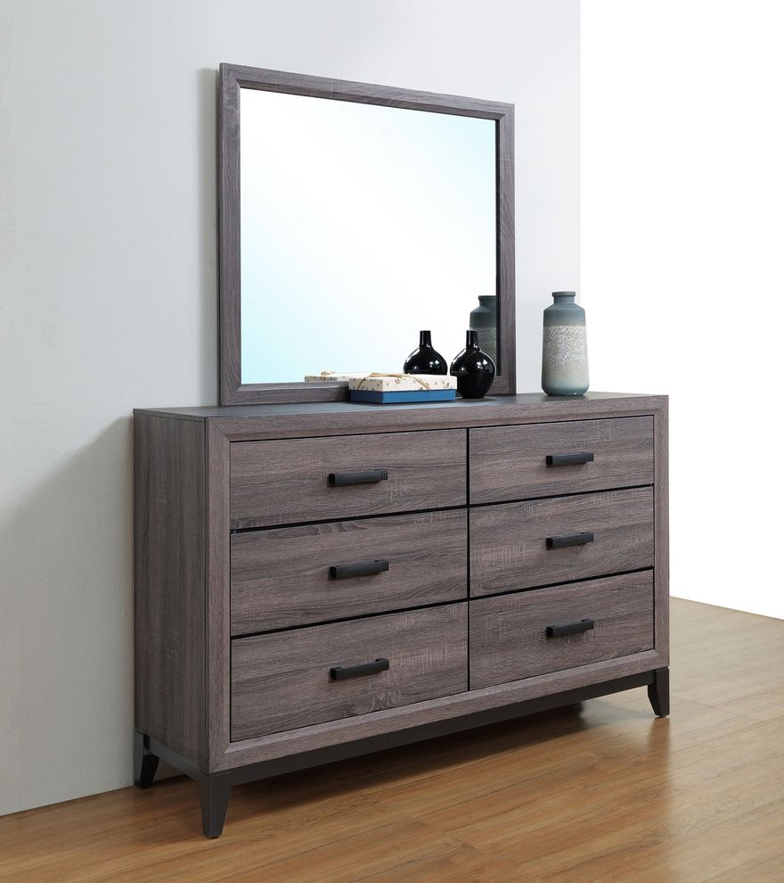 Gray contemporary style casual dresser by Global