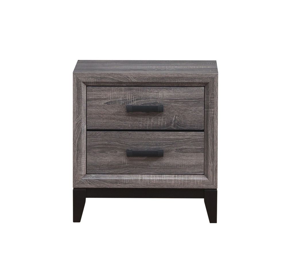 Gray contemporary style casual nightstand by Global