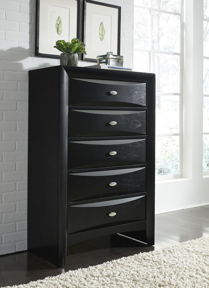 Modern chest in black wood by Global