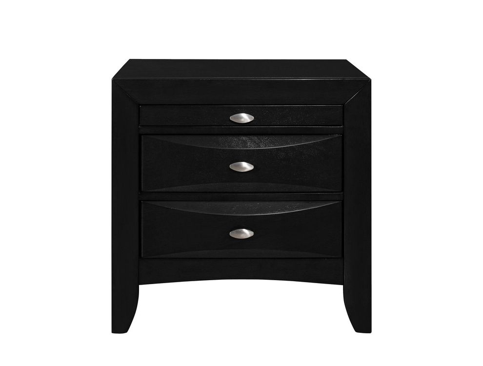 Modern black nightstand in casual style by Global