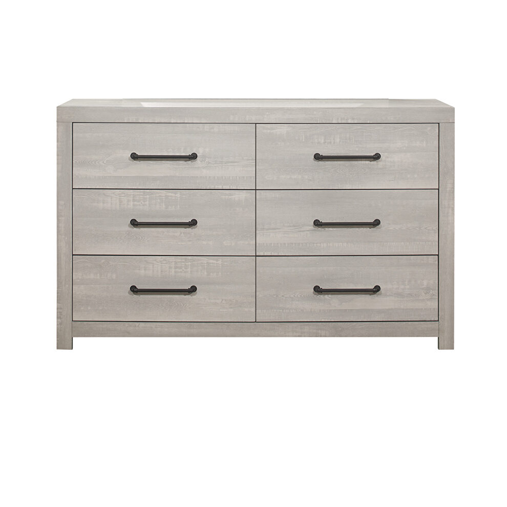 White wash finish dresser in rustic style by Global